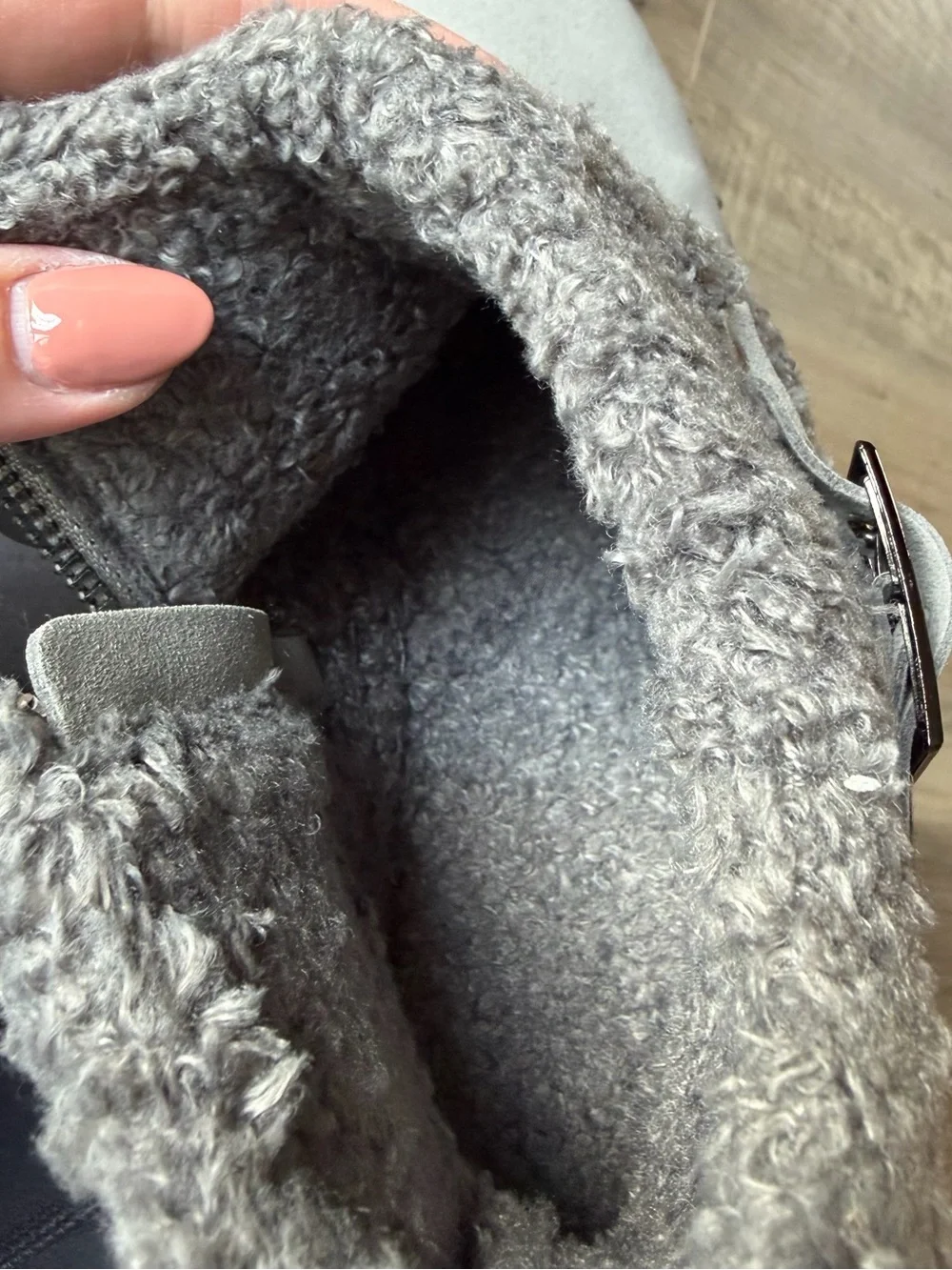 Ilse Jacobsen Women’s Warm Lined Ankle Boots - Gray Faux Fur, Sz 40 9.5/10